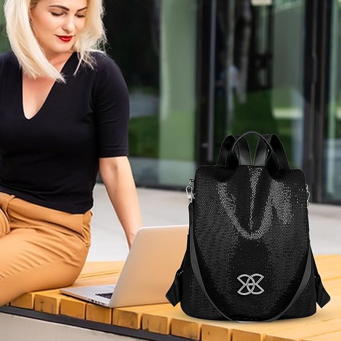 Anti-theft Large Capacity Backpack For Women, Lightweight Leisure Shoulder Bag, Cross Body Back Pack Bag, Multi-Purpose Rucksack Backpack With Adjustable Strap For School Work Commuting Traveling