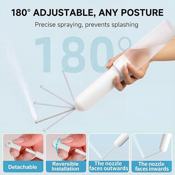Portable Bidet for Travel,Rechargeable Electric Handheld Travel Bidet Sprayer for Women & Men,Collapsible,Portatil Peri Water Bottle Bidets for Hygiene,Camping, Backpacking,Backcountry,Hiking