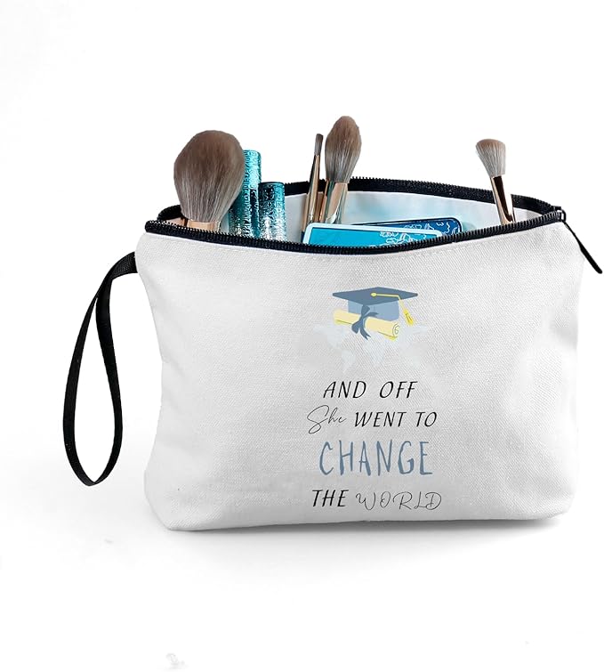 Graduation Gift for College 2026, Inspirational Graduate Present for Her, Masters Degree, Phd, Nursing & Nurse, Funny Makeup Bag for Women, Friend, Daughter, Sister
