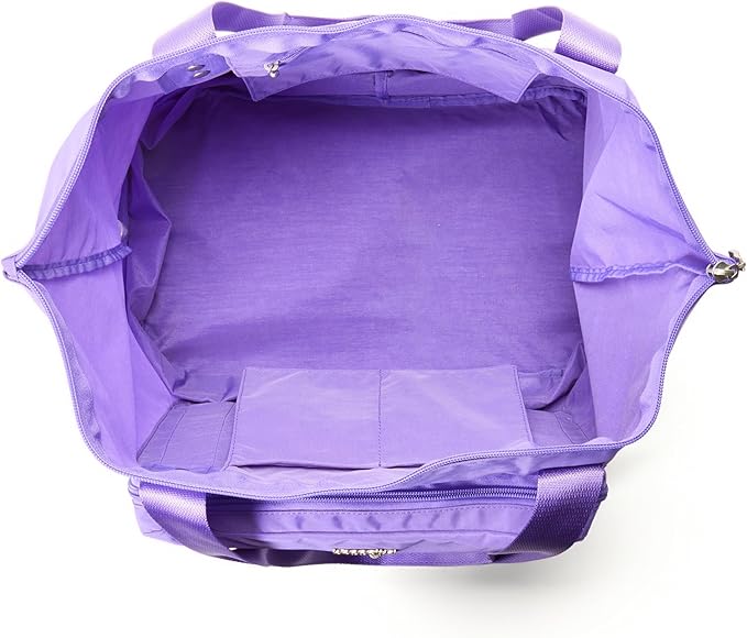 Baggallini Carryall Expandable Lightweight Travel Tote 22" Packable Folding Compact Nylon Washable Weekender w/Luggage Sleeve