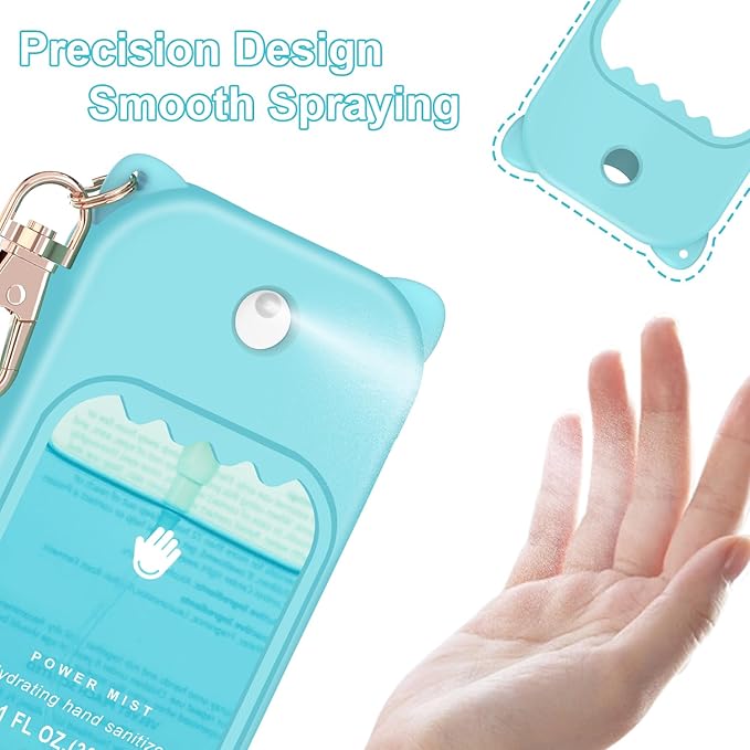 Hand Sanitizer Spray Case for Touchland Silicone Touchland Case Keychain Cute Hand Sanitizer Holder Keychain Compatible with Touch land Power Mist Gentle/Glow Mist