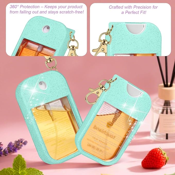 Silicone Case Compatible with Touchland Hand Sanitizer Spray, Protective Case for Power Mist and Glow Mist 1 fl oz