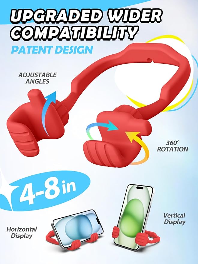 Gifts for Mothers Day Mom Wife Teens Girls Cell Phone Holder: Adjustable Thumbs Up Phone Stand Gift for Kids Adults Women Teenage Men Boy Grandma Funny Gadgets Trend Stuff Ideas Stocking Stuffer Gift