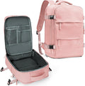 coowoz Large Travel Backpack For Women Men,Carry On Backpack,Hiking Backpack Waterproof Outdoor Sports Rucksack Casual Daypack Travel Essentials Pink