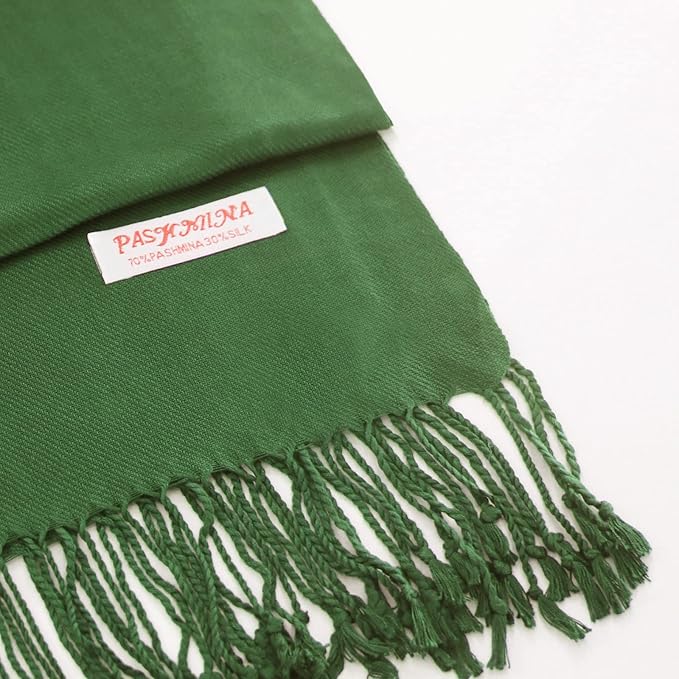 Soft Silky Pashmina Shawl Wraps Solid Colors Scarf for Wedding Evening Dresses