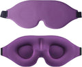 Sleep Mask for Women Men Comfortable Blockout Soft 3D Padded Eye Mask for Sleeping Side Sleeper Friendly Purple