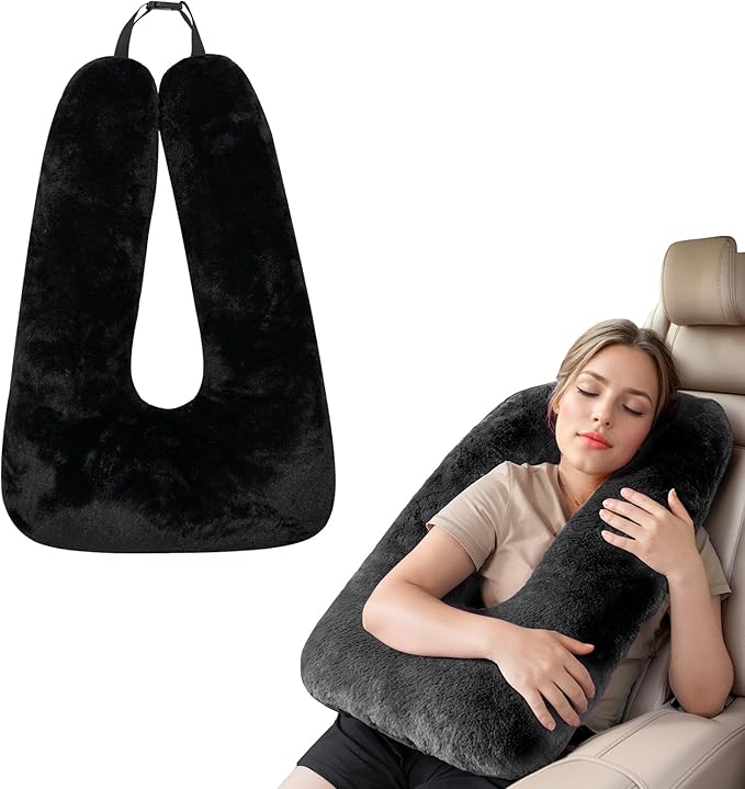 Atablyn Kids Neck Pillow for Travel Provides Double Support to The Head and Neck in Any Sleeping Position on Flights, Car, and at Home, Comfortable Airplane Travel Pillow