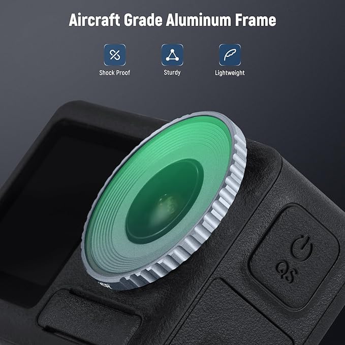 NEEWER Black Diffusion 1/4 Filter Compatible with DJI Osmo Action 5 Pro & 4, Multicoated HD Optical Glass Screw On Soft Dreamy Cinematic Effect Filter, FL-N50