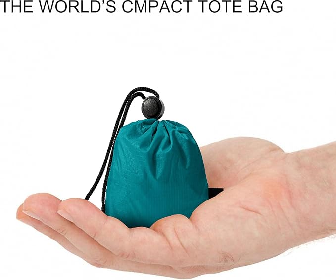 KALIDI Compact Tote Shopping bag Lightweight Foldable Tiny Reusable Grocery Shoulder Bag Crossbody