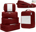 6-Pack Large Compression Packing Cubes for Travel - Lightweight Compression Packing Cube Set, Water-Resistant Luggage Organizer Bags & Suitcase Organizers, Travel Cubes for Carry-On, Checked Luggage