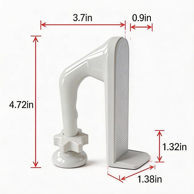 Portable Door Stopper, Aluminum Alloy Anti-Slip Safety Device, Suitable for Personal Protection During Travel or Apartment Living.(White)