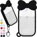 Silicone Bow Case Compatible with Touchland Hand Sanitizer Spray 1 oz (30 mL), Cute Holder with Keychain Clip, Gift for Girls