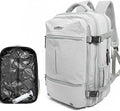 Vacuum Compression Backpack for Travel, Carry-On Backpack with Vacuum System & Pump, Packs Like 55L for 5-7 Day Trips, Fits 17" Laptop, Water-Resistant Business Travel Backpack for Men/Women