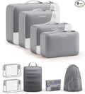 11 Set / 9 Set Packing Cubes for Travel,Gifts for Women Mom Kids,TSA Approved Bags for Makeup, Cosmetic, Toiletry, Organizers for Suitcase Carry On, Cruise Essentials Airplane Accessories, Grey