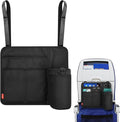Airplane Seat Back Organizer & Storage, Airplane Tray Table Cover for Personal Items, Airline Seat Hanging Pockets Media Pouch,Reusable Travel Essentials,Fits Tablets,Cell Phone,Water Bottle (Black)