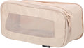 HARFINGTON Compression Packing Cube for Suitcases 26x12x13cm Lightweight Luggage Organizers Bag Travel Essentials Compression Bags for Carry on Suitcases, Beige