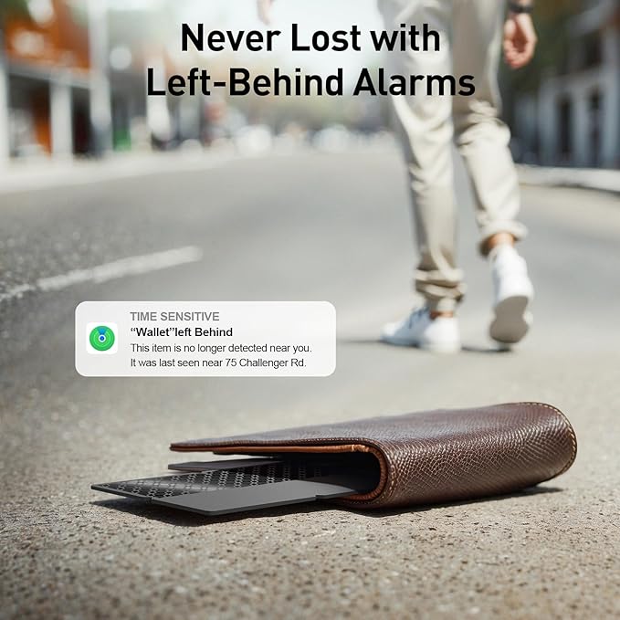 2026 [Apple MFi Certified] (iOS Only) Bluetooth Tracker Smart Card for Apple Find My iPhone Ultra-Thin Wallet GPS Tracker, 5-10 Years Staying Power, Keys Finder & Item Locator for Keys, Bags, Passport