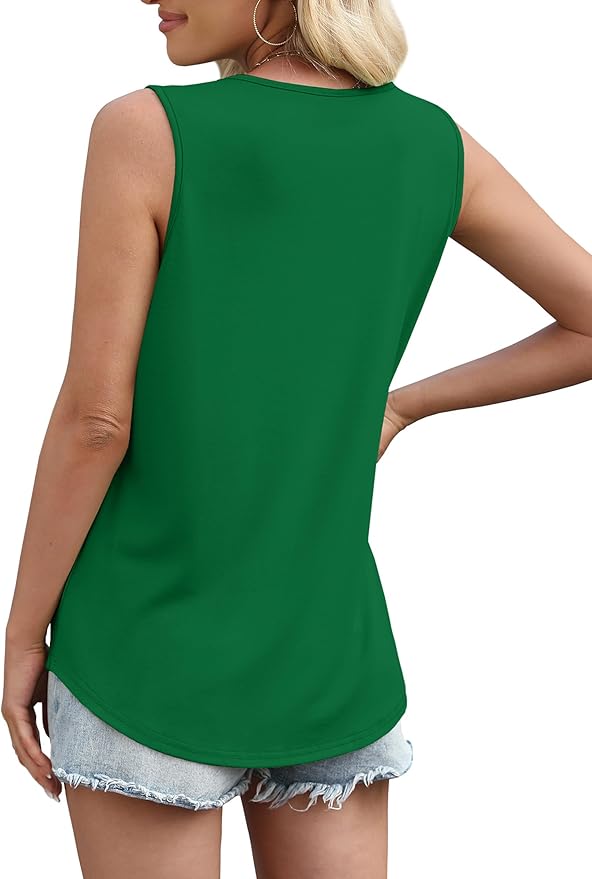 WIHOLL Women's Square Neck Tank Top