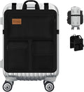 Yotako Over Luggage Organizer for Suitcase or Carry On Bag with 7 Storage Pockets-16” Laptop Sleeve with Handle and Adjustable Straps, Fits 20-30” Suitcase Travel Accessories Bag (Black)
