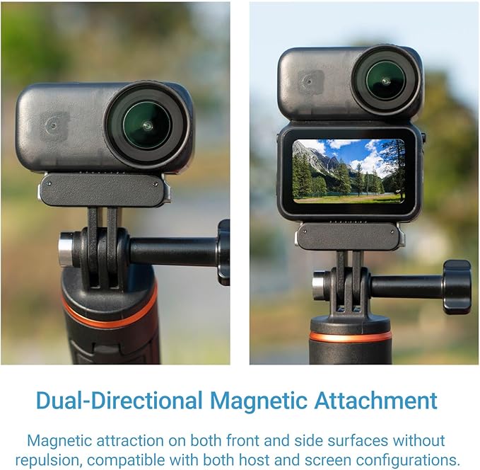 2 Pack Magnetic Quick Release Mount for DJI Action 6/Osmo Nano Accessories, Osmo Action6 Dual-Claws Adapter Base Bracket, Quick-Release Buckle Connector for Tripod, Action Camera Vlogging
