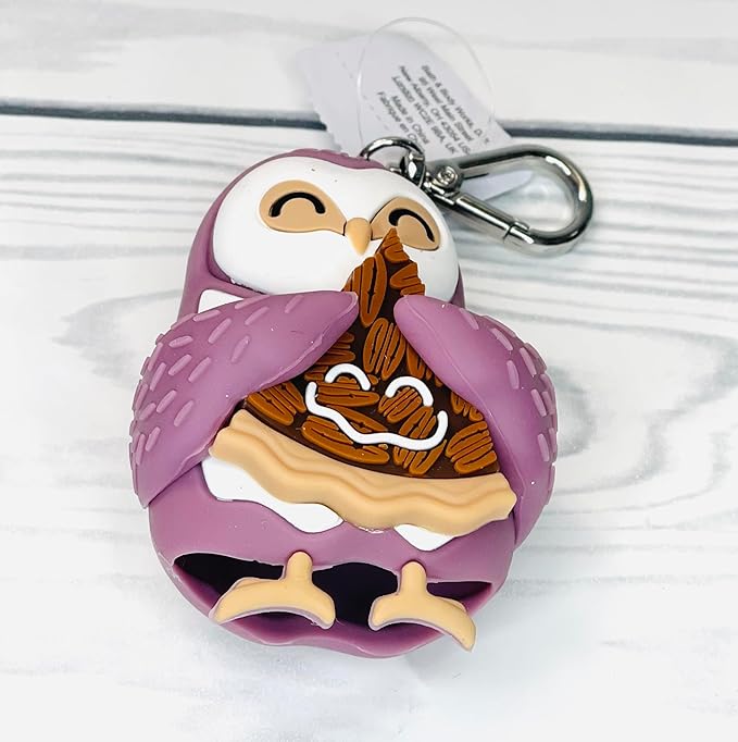 Bath and Body Works Owl with Pecan Pie Pocketbac Hand Sanitzer Holder