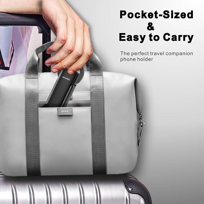 smofish Airplane Phone Holder Travel Essentials,Travel Phone Holder,for MagSafe Airplane, Magnetic Handsfree Airplane for iPhone 16 15 14 13 12 Stand Accessories for Travel and Business