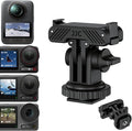 JJC Osmo Action 5 Cold Shoe Adapter Mount for DJI Osmo 360 Action 5 Pro 4 3 Accessories, 180° Angle Adjustable, Detachable Camera Monitor Mount w. 1/4 Screw Hole, Magnetic Quick Release Tripod Adapter