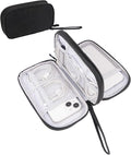 BLEUM CADE Electronics Organizer Travel Case Waterproof Shockproof Cable Organizer Bag with Double Layers for Phones, Chargers, Cords, Portable Durable Travel Accessory Black Medium