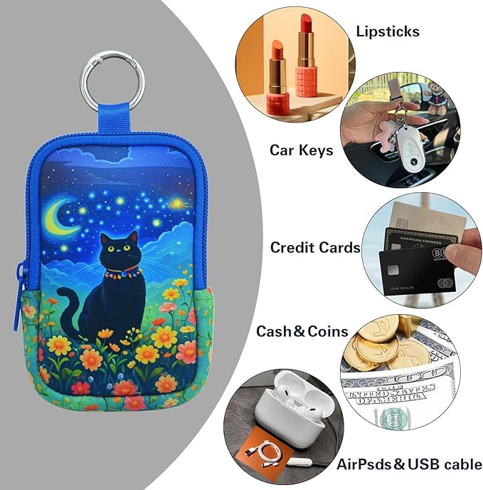 Neoprene Hand Sanitizer Holder Compatible with Touchland, Shockproof Protective Sleeve with Zipper & Snap Hook, Travel Case