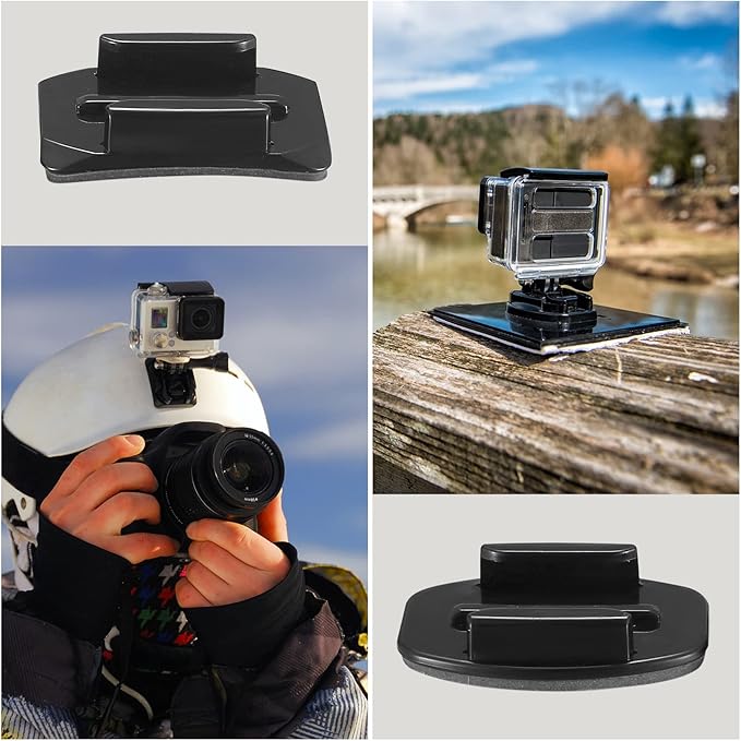 18 Set Helmet Adhesive Sticky Mount, Compatible with GoPro Hero 10/9/8/7, Fusion, 6/5/4, Session, Action Camera
