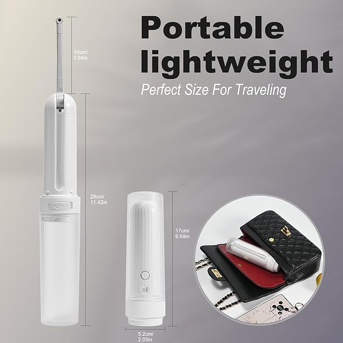 Travel Portable Bidet, USB-C Rechargeable Handheld Travel Bidet Sprayer with 3 Wash Modes for Personal Hygiene, Bed-Ridden & Postpartum Care, Camping Essential