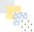 Hudson Baby Unisex Baby Cotton Flannel Receiving Blankets, Daisy Bee, One Size