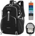 35L Lightweight Packable Backpack – Durable Foldable Daypack for Travel, Hiking, and Gym (Black)