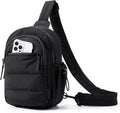 BAGSMART Small Sling Bag for Women, Puffer Crossbody Bag Purses Hobo Handbag Fanny Packs for Travel Hiking