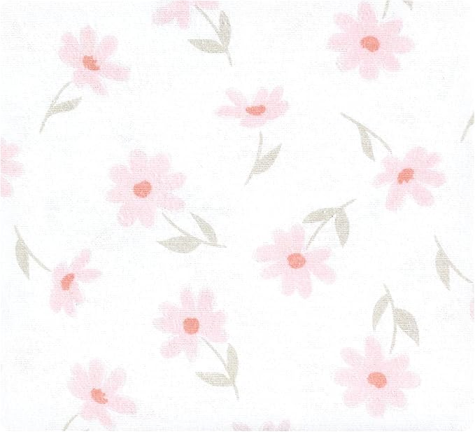 Hudson Baby Unisex Baby Cotton Flannel Receiving Blankets Bundle, Pink Honey Bunny, One Size