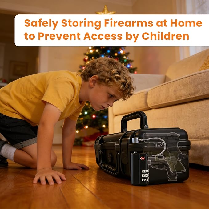 TSA Approved Gun Case Lock, Locks for Gun Cases, Pelican Gun case Lock, Child Safe & Cut Resistant Firearm Lock for Gun Case（2Pack