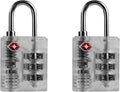 Luggage Locks TSA Approved, Combo Lock for Gym Locker, Small Padlock Combination, 3 Digit Combination Padlock for School Locker, Travel Suitcase, Gun Case, Backpack Zipper (White+White)