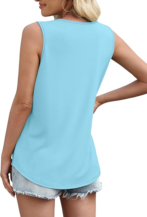 WIHOLL Women's Square Neck Tank Top