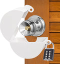 Door Knob Lockout DevicePadlock, Handle Lock Cover for Dementia/Child Safety, Faucet & Spigot LockWhite