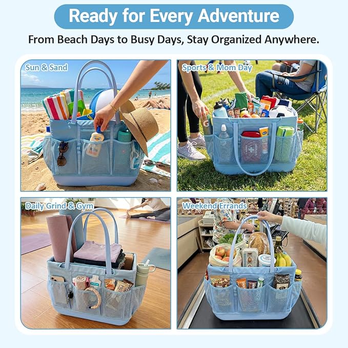 Nyton Organizer Bag Compatible with Original Large Bogg Bag Cover Divider Insert Beach Bag Liner for XL Bogg Bag Storage Separator Compartment with Mesh Pocket Sport Mom