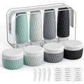 kuangre 8 Pack Travel Bottles for Toiletries - 3 OZ / 90 ML, | Leak Proof Silicone Containers with Clear Bag, Travel Size Toiletries for Lotions, Creams, Foundation, Shampoo, body wash and More |
