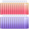 PACKISM 24 Pack Travel Pouches for Toiletries - 3 oz Leak Proof TSA Approved Liquid Containers, Squeeze Bags for Shampoo Lotion, Space Saving Refillable Carriers, Gradient Purple Cherry Yellow