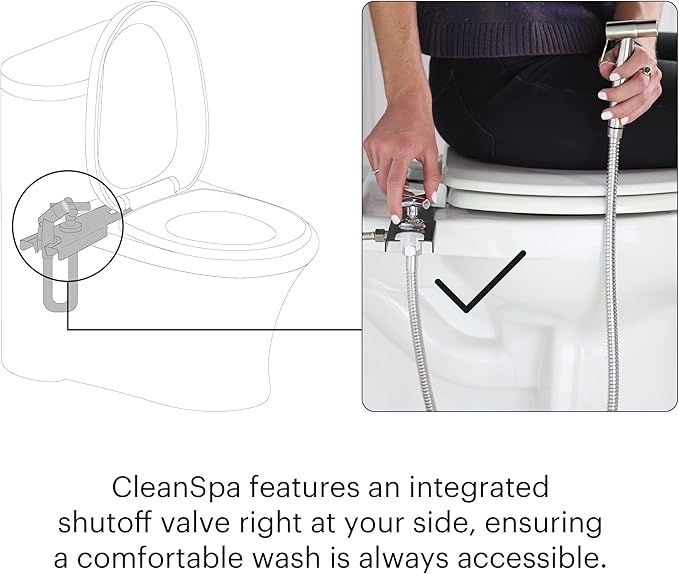 Brondell Hand-Held Bidet Holster Toilet Attachment with Integrated Shut-off, Accessory for Bidet Sprayers