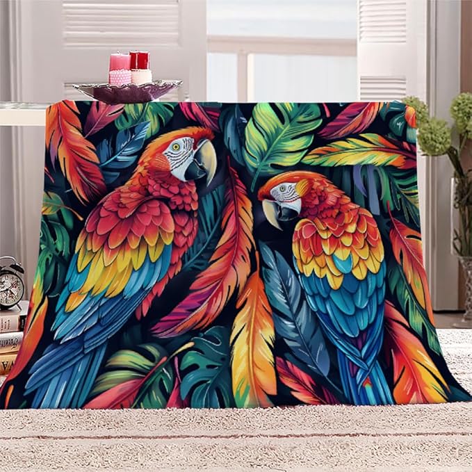 Lonely Howling Wolf Blanket Twin Size, Fleece Blanket for Couch Bed Sofa, Forest Animal Blankets and Throws, Fear Gothic Super Soft Cozy Plush Flannel Blanket, 70 x 90 in, Painting