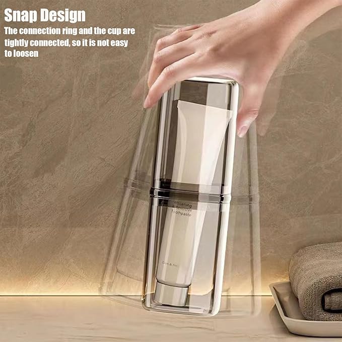 Toothbrush Cup Toothbrush Travel Case, Travel Toothbrush Holder Case with Cover Portable Multifunctional Toothbrush Cover, Suitable for Travel Business Camping Bathroom School or Daily Uses