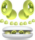 Ear Plugs for Sleeping Noise Cancelling, Soft Ear Plugs for Sleeping, 45dB Reusable for Noise Reduction with 8 Ear Tips, Silicone Hearing Protection Earplugs for Concert, Work(Lemon Lime)