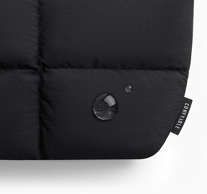 Comfyable Puffy Electronics Organizer Travel Case, Cute Tech Pouch for Women Men, Cable Storage Bag for Charger, Phone, Power Bank, Cord, Compact Tech Accessories Pouch, Black