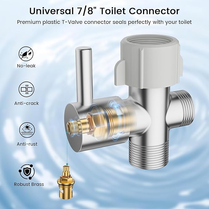 Handheld Bidet Sprayer for Toilet - Durable ABS Bathroom Jet for Feminine Hygiene, Baby Cloth Diaper Washer & Pet Bathing - Lightweight Toilet Attachment with Hose, Easy DIY Installation