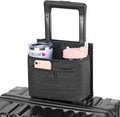 ZHCHG Luggage Travel Cup Holder Attachment for Suitcase Drink Carrier Caddy, Coffee Mug and Tumblers, Traveler Carry on Hands Free Accessory- Gifts for Flight Attendants Travelers Accessories- Black