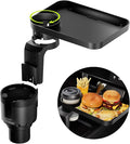 SodaRide Car Cup Holder Tray -Expander- 3 in 1 Detachable Food Table Tray with Solid Base - Road Trip Essentials Accessories Gadgets - Fits Yeti, Hydro Flask 32/40 oz